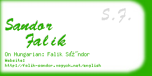sandor falik business card